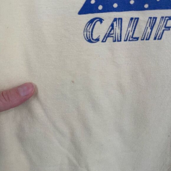 Vintage Single Stitch Royal Stars Unisex California T-Shirt Yellow Medium Colorf - Picture 5 of 13